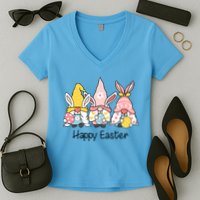 Happy Easter Gnome Holiday Cute Gift Women's V-Neck T-Shirt