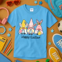 Happy Easter Gnome Holiday Cute Gift Kids T-Shirt