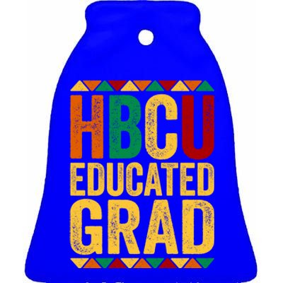 Hbcu Educated Grad Gift Historical Black College Alumni Gift Ceramic Bell Ornament