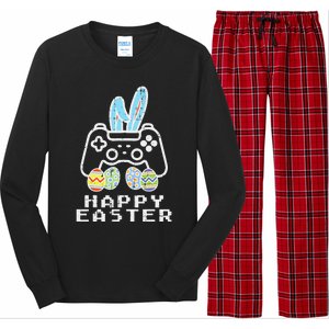 Happy Easter Game Controller Bunny Eggs Gamer Long Sleeve Pajama Set