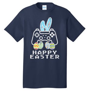 Happy Easter Game Controller Bunny Eggs Gamer Tall T-Shirt