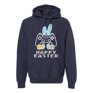 Happy Easter Game Controller Bunny Eggs Gamer Premium Hoodie