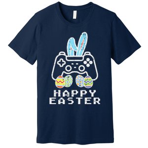 Happy Easter Game Controller Bunny Eggs Gamer Premium T-Shirt