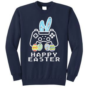 Happy Easter Game Controller Bunny Eggs Gamer Tall Sweatshirt