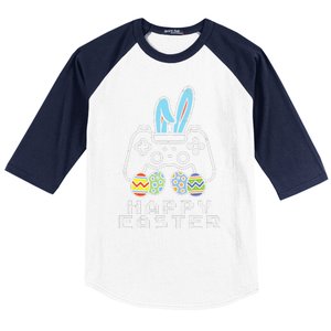 Happy Easter Game Controller Bunny Eggs Gamer Baseball Sleeve Shirt