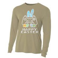 Happy Easter Game Controller Bunny Eggs Gamer Cooling Performance Long Sleeve Crew