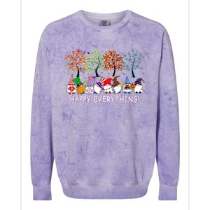 Happy Everything Gnomies Gnomes Holidays Christmas Xmas Colorblast Crewneck Sweatshirt