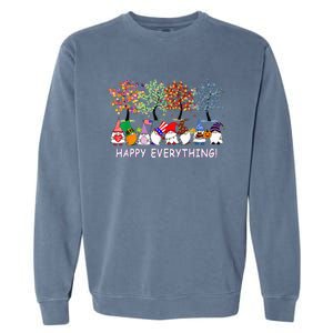 Happy Everything Gnomies Gnomes Holidays Christmas Xmas Garment-Dyed Sweatshirt