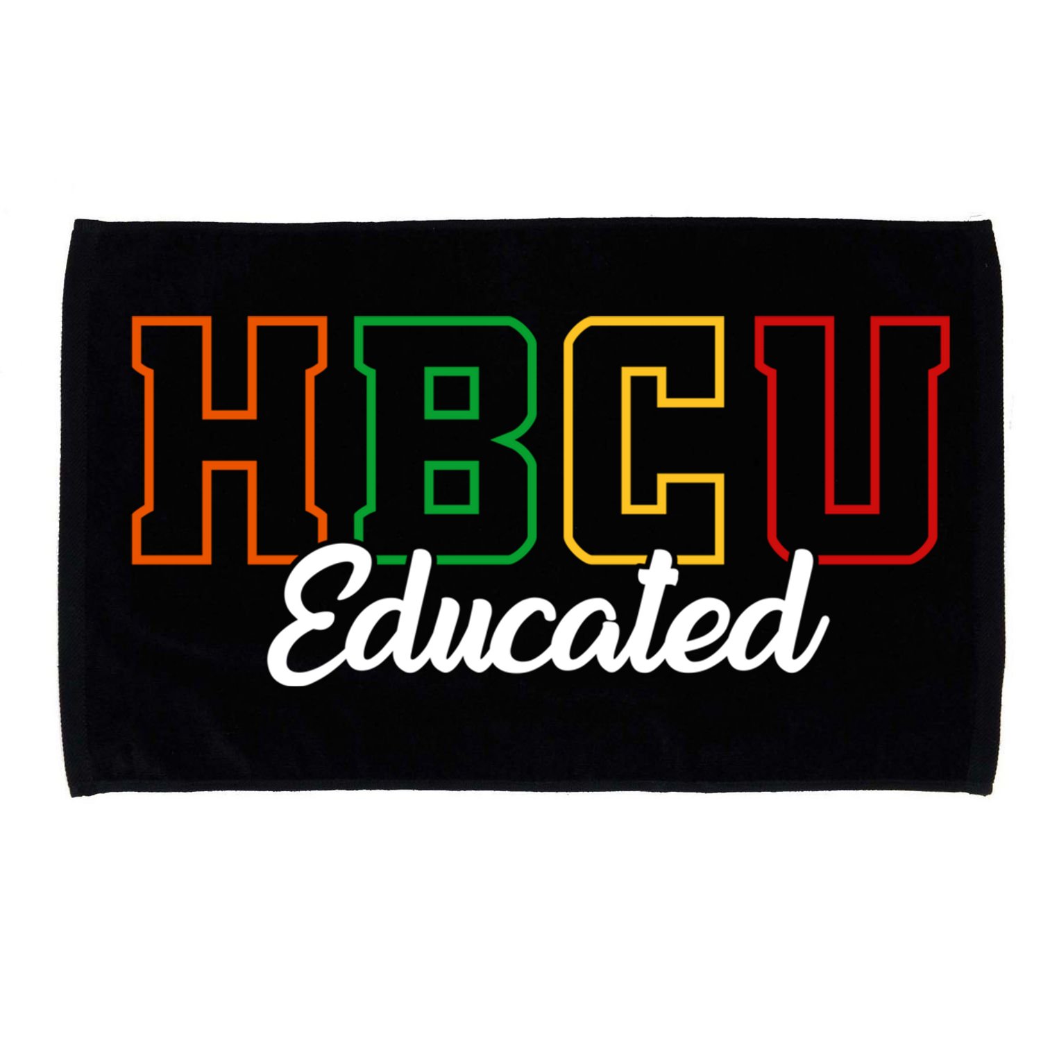 HBCU Educated Grad Historical Black College Alumni School Microfiber Hand Towel