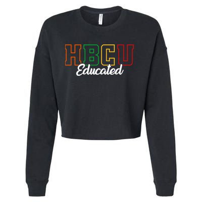 HBCU Educated Grad Historical Black College Alumni School Cropped Pullover Crew