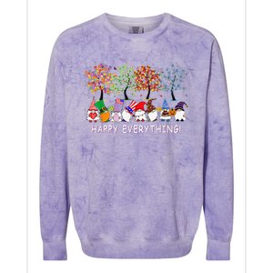 Happy Everything Gnomies Gnomes Holidays Christmas Xmas Colorblast Crewneck Sweatshirt