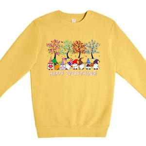 Happy Everything Gnomies Gnomes Holidays Christmas Xmas Premium Crewneck Sweatshirt