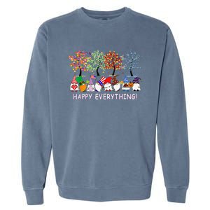 Happy Everything Gnomies Gnomes Holidays Christmas Xmas Garment-Dyed Sweatshirt