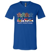 Happy Everything Gnomies Gnomes Holidays Christmas Xmas V-Neck T-Shirt