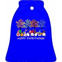 Happy Everything Gnomies Gnomes Holidays Christmas Xmas Ceramic Bell Ornament