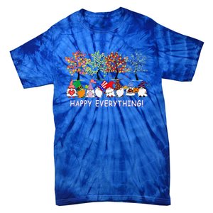 Happy Everything Gnomies Gnomes Holidays Christmas Xmas Tie-Dye T-Shirt