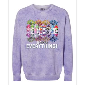 Happy Everything Gnomies Gnomes Holidays Christmas Xmas Colorblast Crewneck Sweatshirt