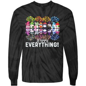 Happy Everything Gnomies Gnomes Holidays Christmas Xmas Tie-Dye Long Sleeve Shirt