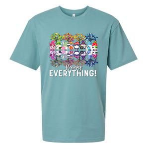 Happy Everything Gnomies Gnomes Holidays Christmas Xmas Sueded Cloud Jersey T-Shirt