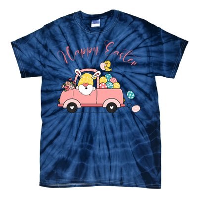 Happy Easter Gnome Truck Holiday Tie-Dye T-Shirt