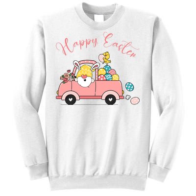 Happy Easter Gnome Truck Holiday Sweatshirt