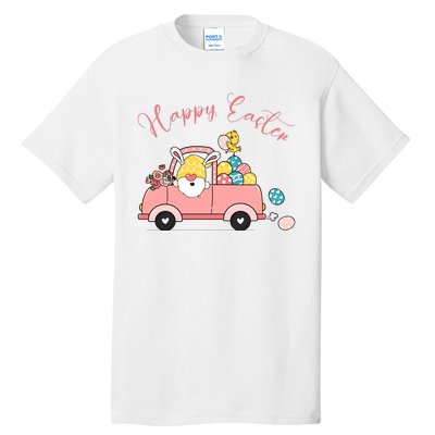 Happy Easter Gnome Truck Holiday Tall T-Shirt