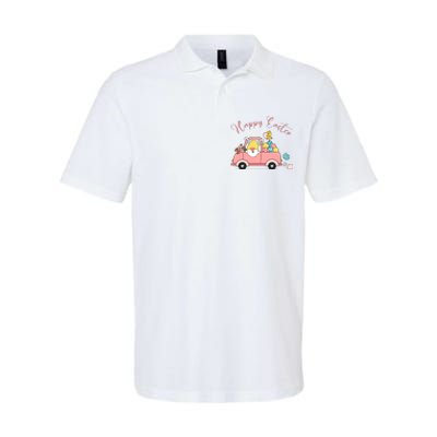 Happy Easter Gnome Truck Holiday Softstyle Adult Sport Polo