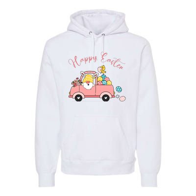 Happy Easter Gnome Truck Holiday Premium Hoodie