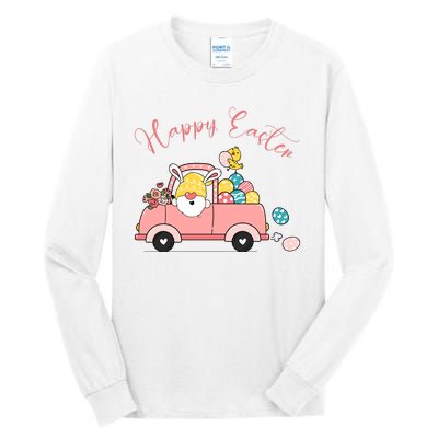 Happy Easter Gnome Truck Holiday Tall Long Sleeve T-Shirt