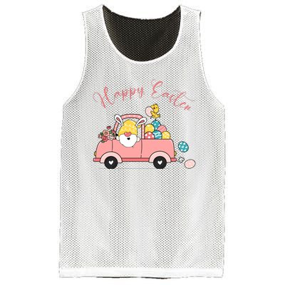 Happy Easter Gnome Truck Holiday Mesh Reversible Basketball Jersey Tank