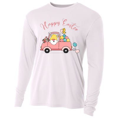 Happy Easter Gnome Truck Holiday Cooling Performance Long Sleeve Crew