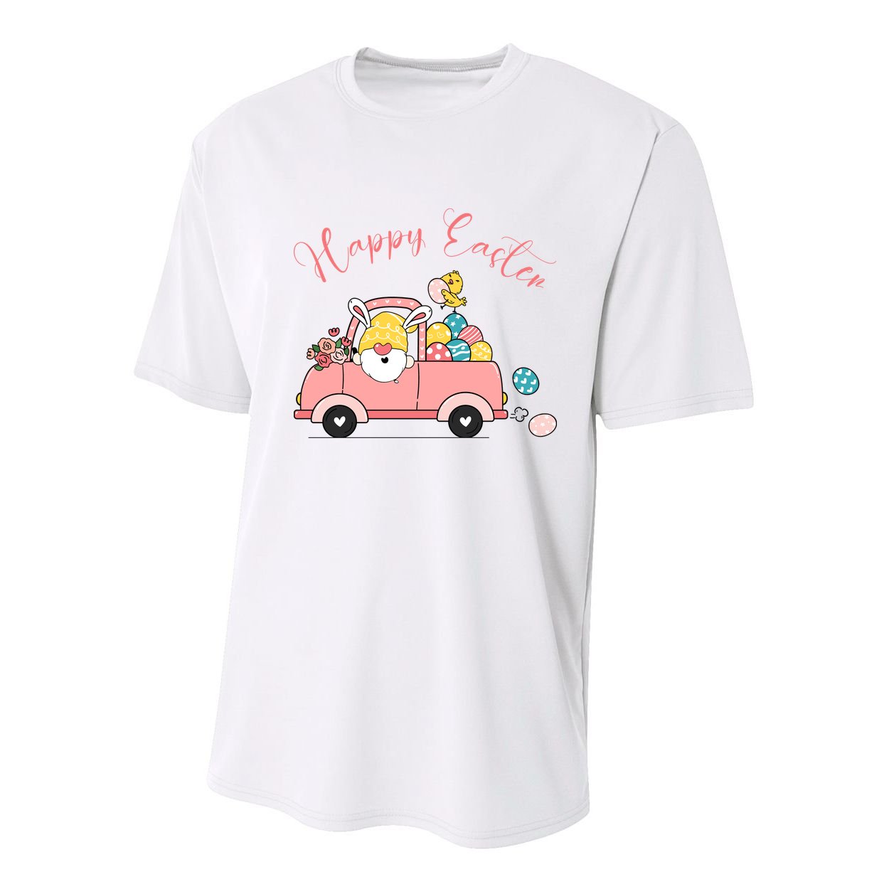 Happy Easter Gnome Truck Holiday Youth Performance Sprint T-Shirt