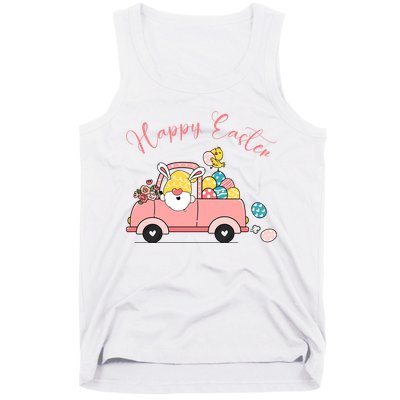 Happy Easter Gnome Truck Holiday Tank Top