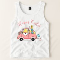 Happy Easter Gnome Truck Holiday Tank Top