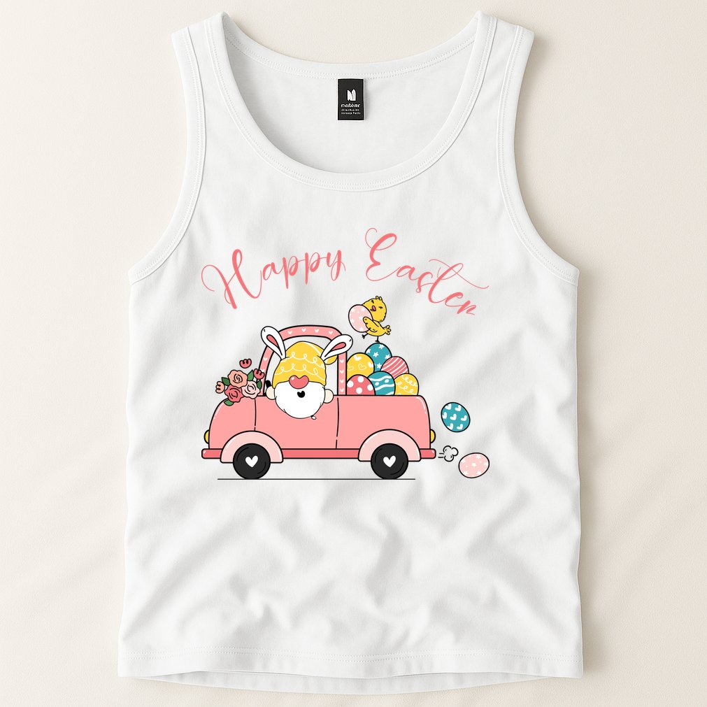 Happy Easter Gnome Truck Holiday Tank Top