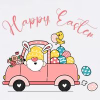 Happy Easter Gnome Truck Holiday Tank Top