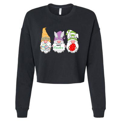 Happy Easter Gnome Cropped Pullover Crew