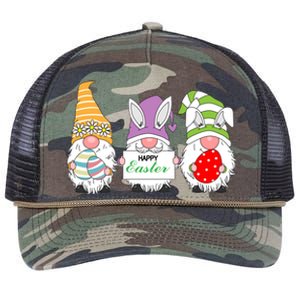 Happy Easter Gnome Retro Rope Trucker Hat Cap