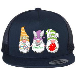 Happy Easter Gnome Flat Bill Trucker Hat