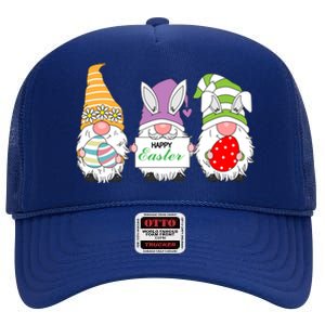 Happy Easter Gnome High Crown Mesh Back Trucker Hat