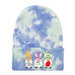 Happy Easter Gnome Tie Dye 12in Knit Beanie