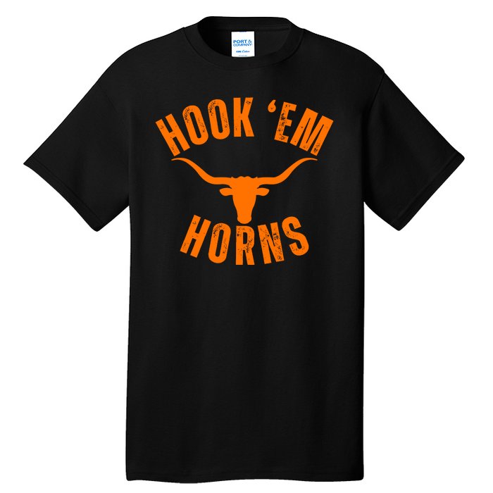 Hook Em Horns Texas Bull Head Tall T-Shirt