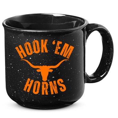 Hook Em Horns Texas Bull Head 15oz Campfire Ceramic Mug