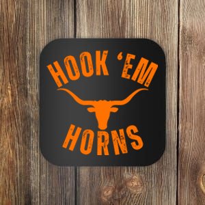 Hook Em Horns Texas Bull Head Coaster