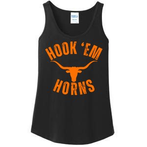 Hook Em Horns Texas Bull Head Ladies Essential Tank