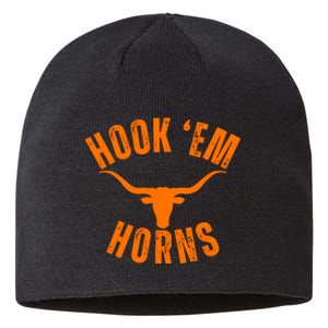 Hook Em Horns Texas Bull Head Sustainable Beanie