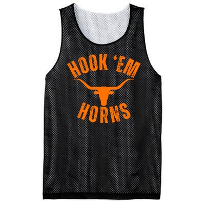 Hook Em Horns Texas Bull Head Mesh Reversible Basketball Jersey Tank