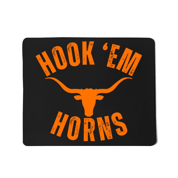 Hook Em Horns Texas Bull Head Mousepad