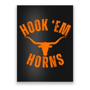 Hook Em Horns Texas Bull Head Poster