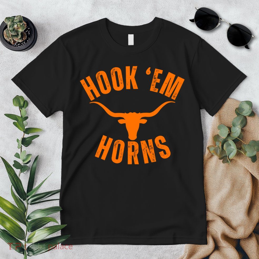 Hook Em Horns Texas Bull Head Premium T-Shirt
